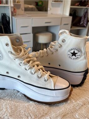 Converse Platform High Top Sneakers in Off-White